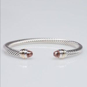 David Yurman Morganite Cable Classics Bracelet 5mm 24k gold and sterling silver